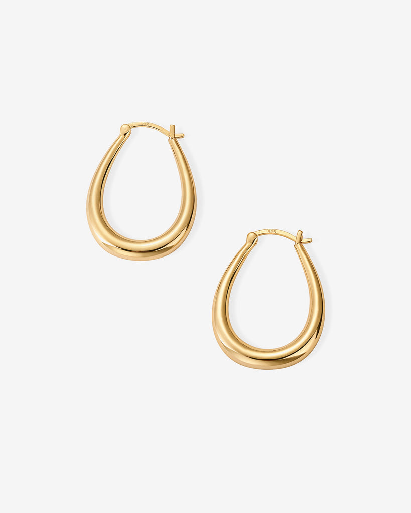 Oval Hoops #Variant_Yellow Gold Hoop 