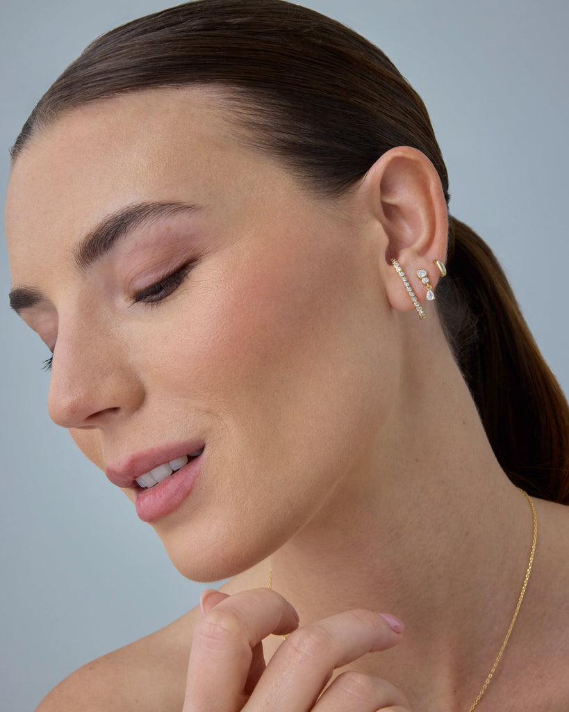 Stacking Earring Multipack #Variant_White Gold Stud 
