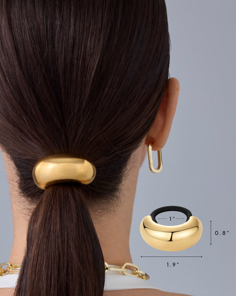 Chunky Cuff Hair Tie #Variant_Yellow Gold Hair 