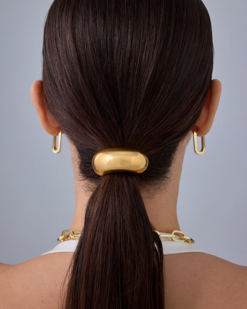 Chunky Cuff Hair Tie #Variant_White Gold Hair 