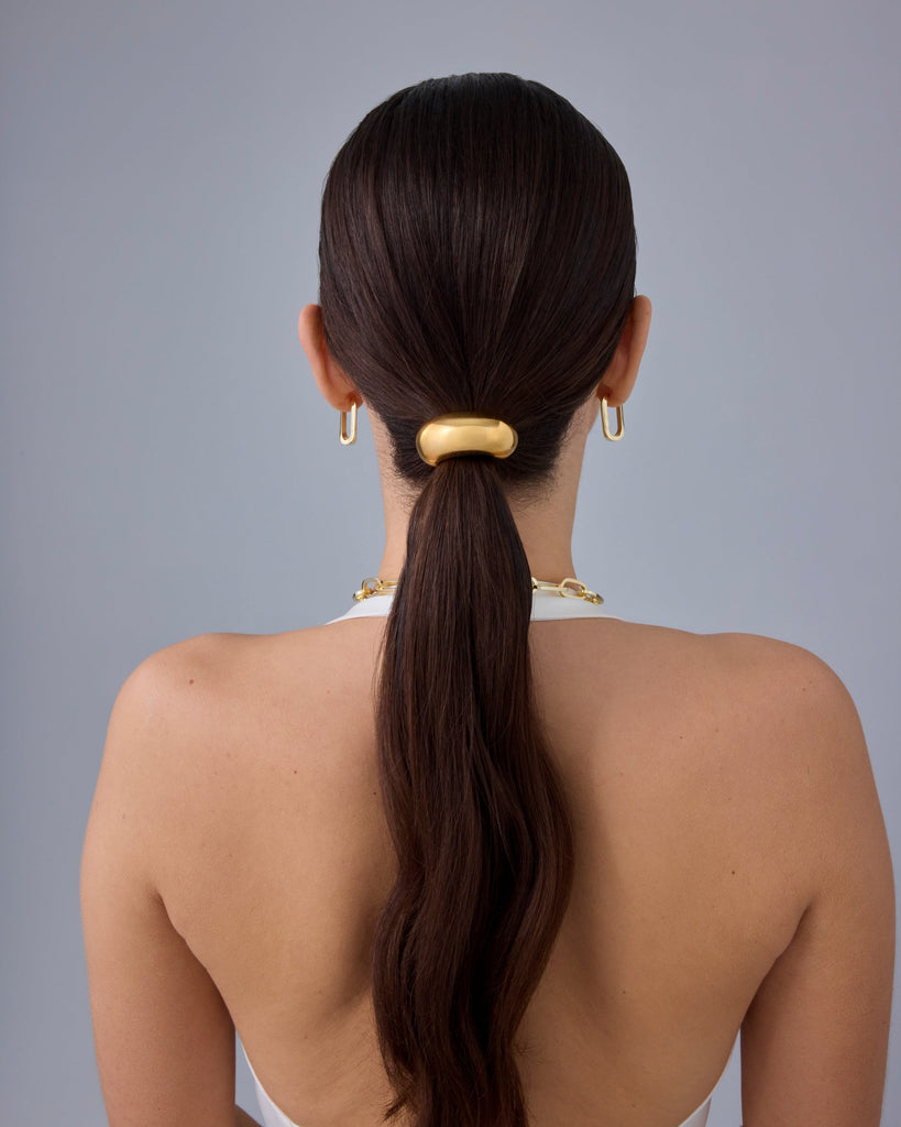Chunky Cuff Hair Tie #Variant_White Gold Hair 