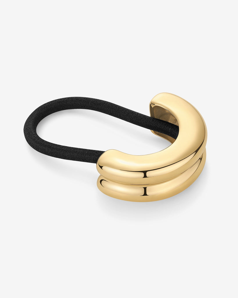 Ridged Cuff Hair Tie #Variant_Yellow Gold Hair 