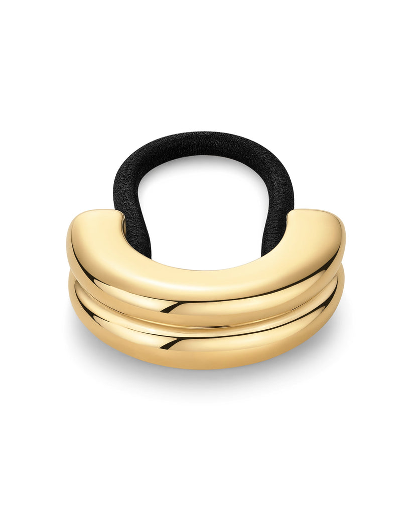 Ridged Cuff Hair Tie #Variant_Yellow Gold Hair 