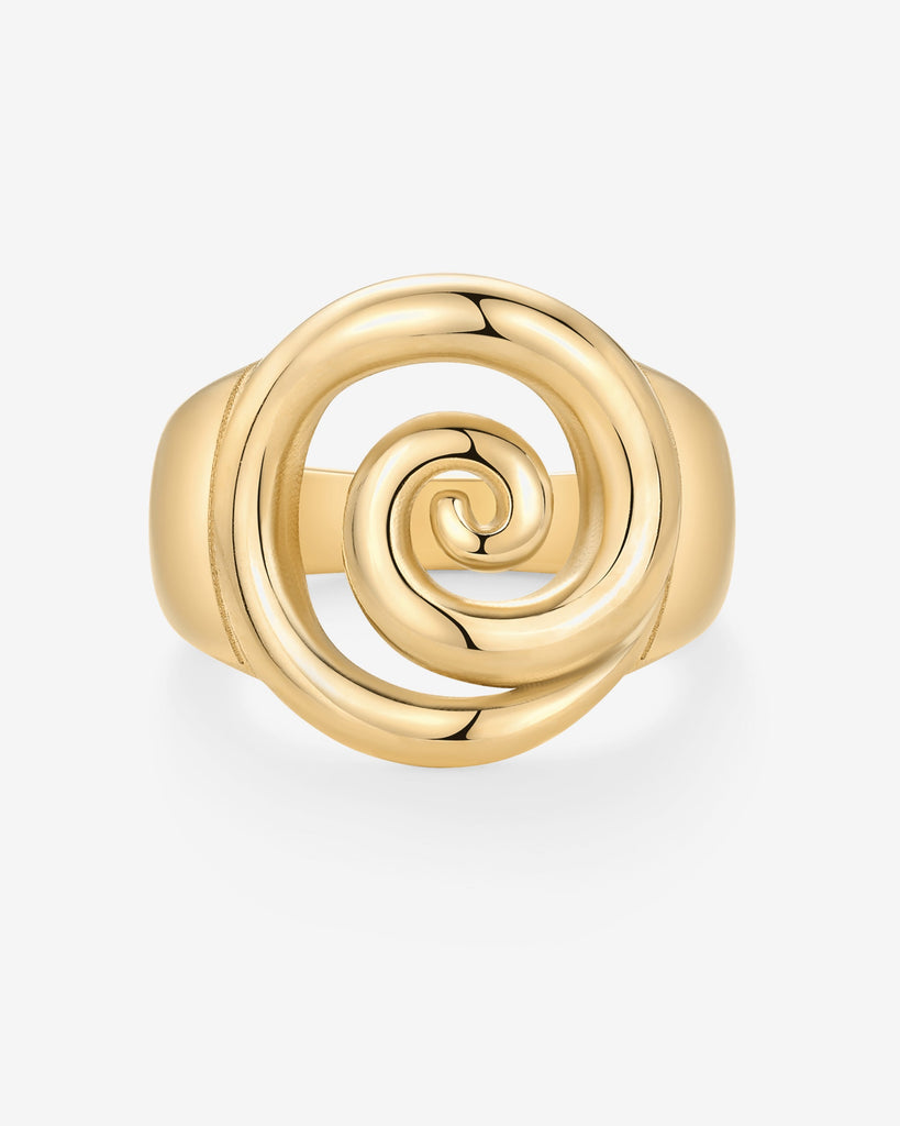 Chunky Spiral Ring #Variant_Yellow Gold Statement 