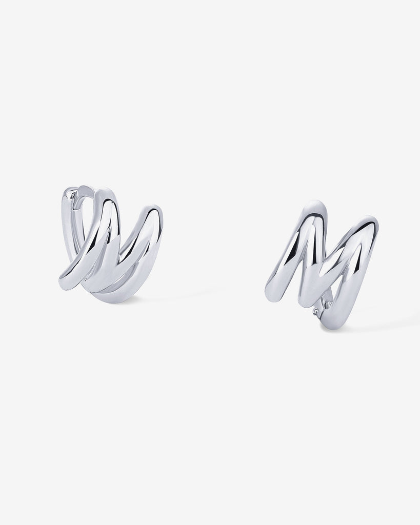 Initial Huggies #Variant_White Gold/M Huggie 
