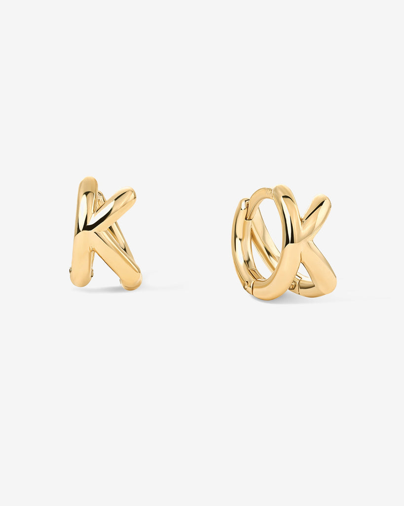 Initial Huggies #Variant_Yellow Gold/K Huggie 