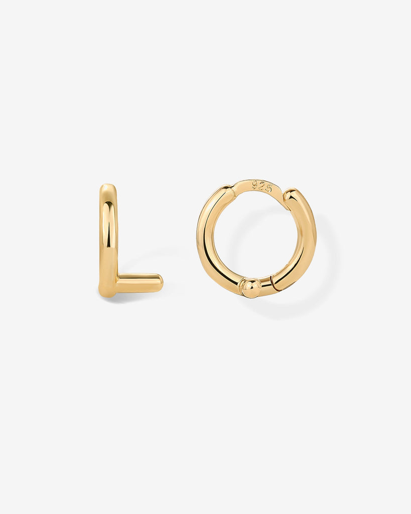 Initial Huggies #Variant_Yellow Gold/L Huggie 