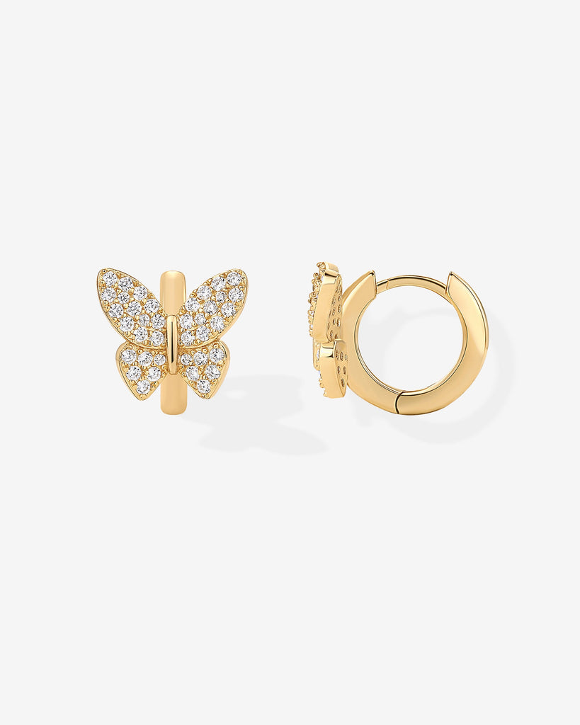 Sparkle Butterfly Huggies #Variant_Yellow Gold Huggie 