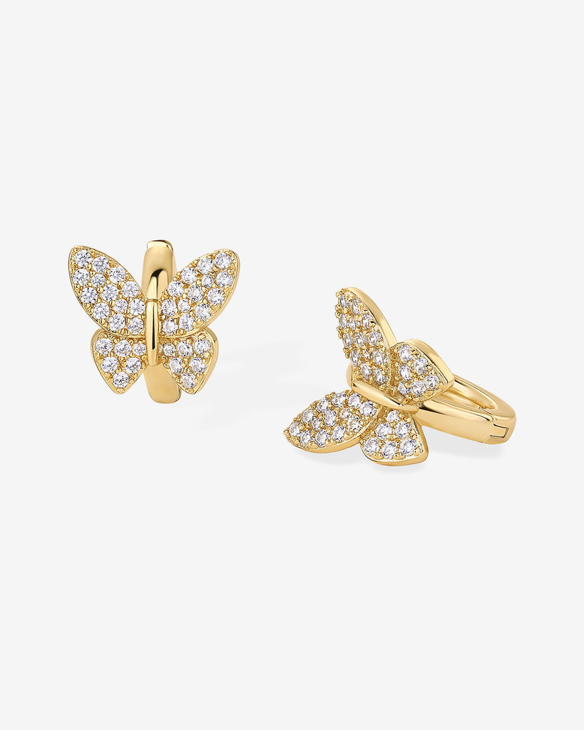 Sparkle Butterfly Huggies #Variant_Yellow Gold Huggie 