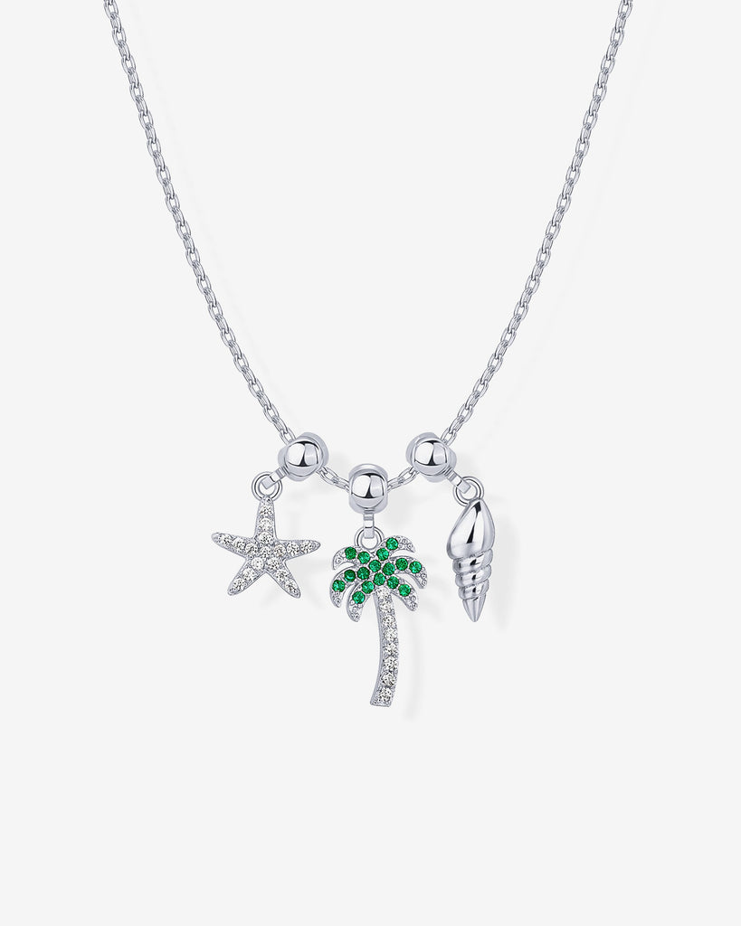 Summer Dreams Charm Necklace #Variant_White Gold Charms 