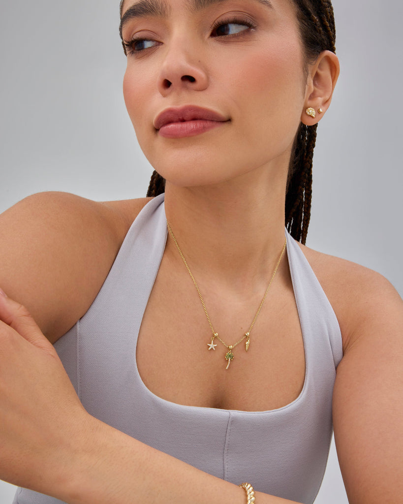 Summer Dreams Charm Necklace #Variant_White Gold Charms 