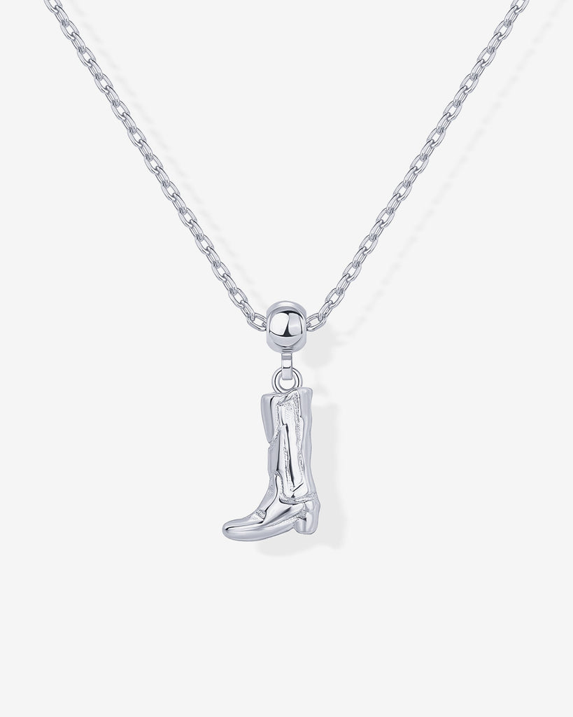 Cowgirl Charm Necklace #Variant_White Gold Charms 