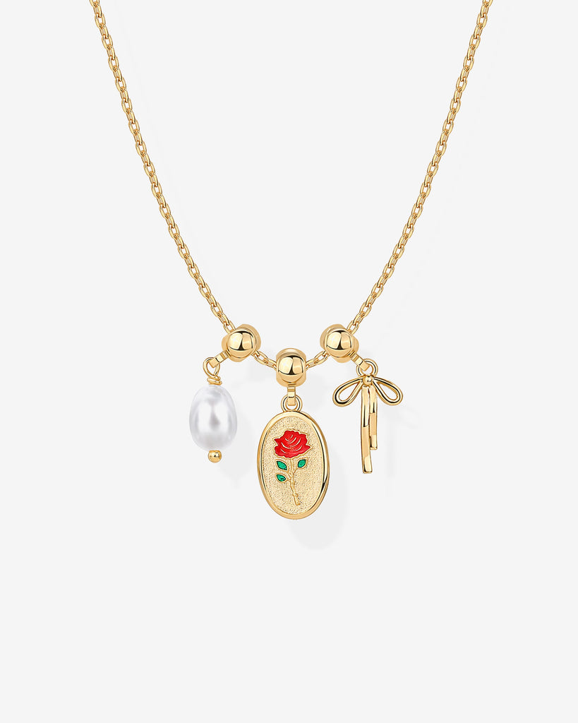 Coquette Charm Necklace #Variant_Yellow Gold Charms 