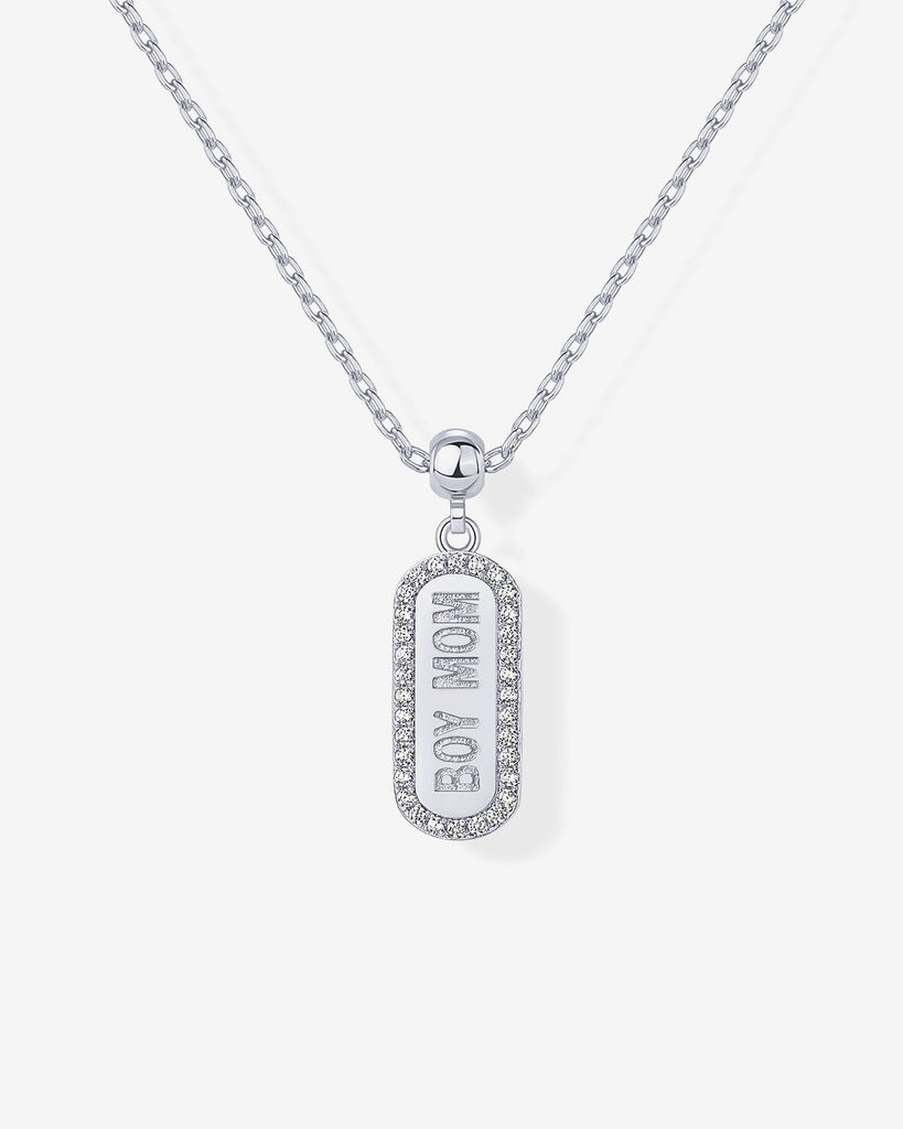 Boy Mom Charm Necklace #Variant_White Gold Charms 