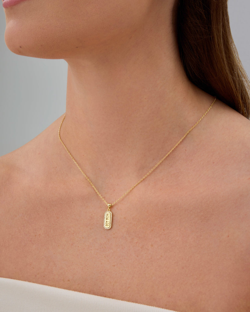 Boy Mom Charm Necklace #Variant_Yellow Gold Charms 