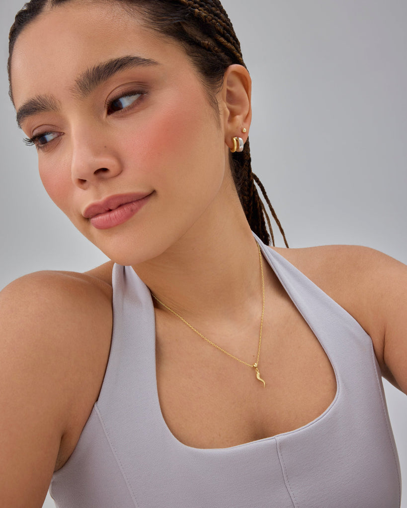 Spicy Charm Necklace #Variant_White Gold Charms 