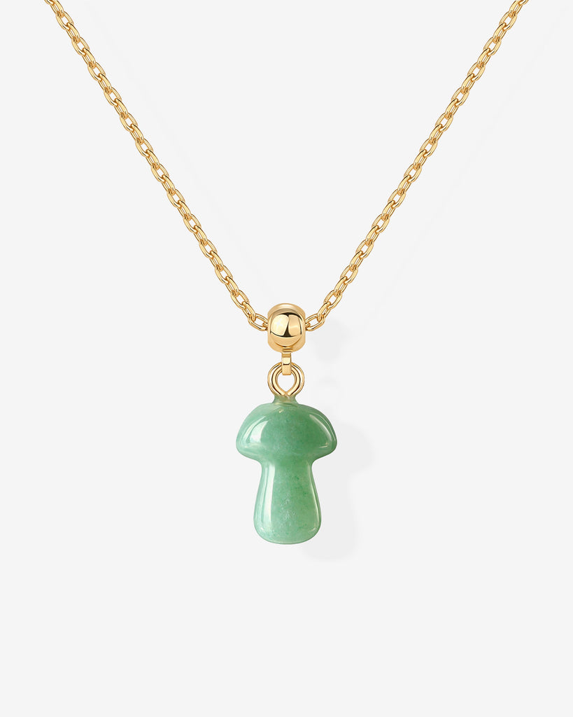 Gemstone Shroom Necklace #Variant_Yellow Gold/AVN Charms 