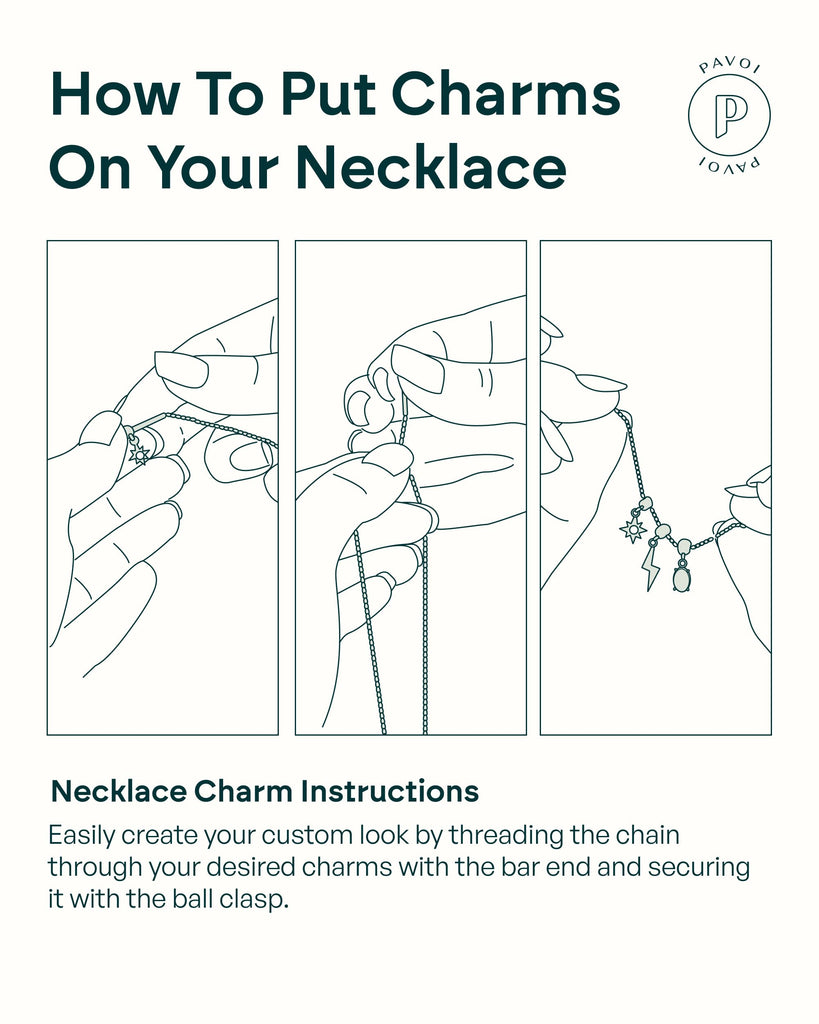 Spicy Charm Necklace #Variant_White Gold Charms 