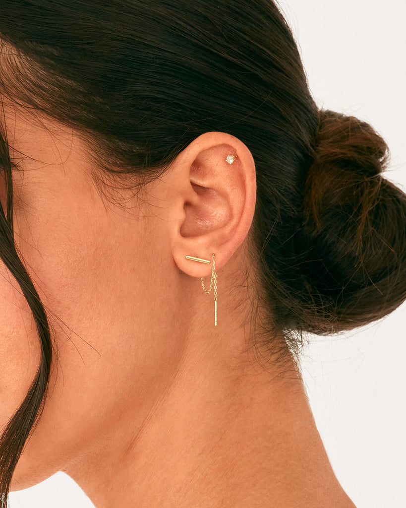 Ethereal Threader Earrings #Variant_Yellow Gold Earring 