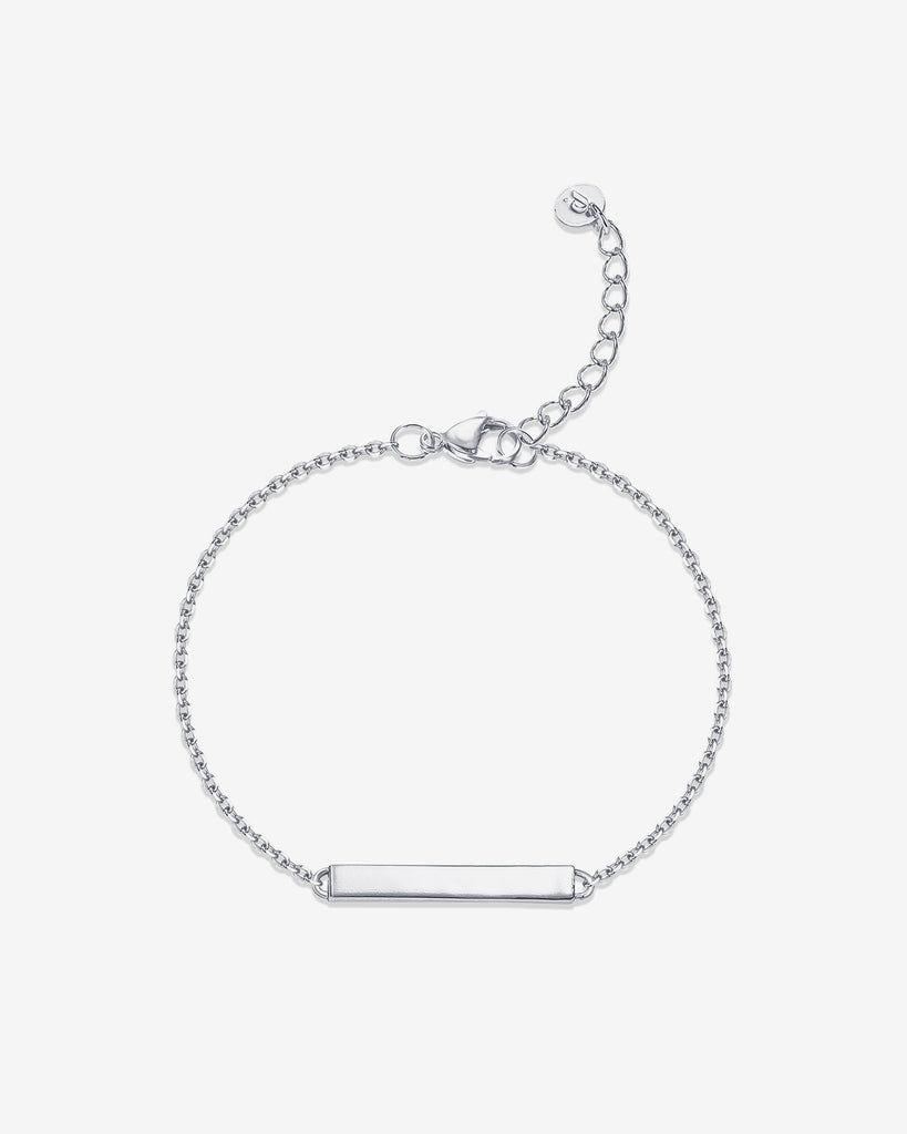 Cable Chain Bracelet #Variant_White Gold Bracelet 