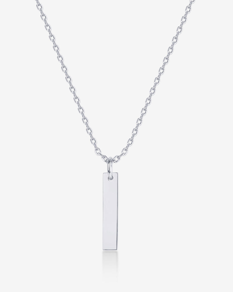 Bar Pendant #Variant_White Gold / Single Necklace 