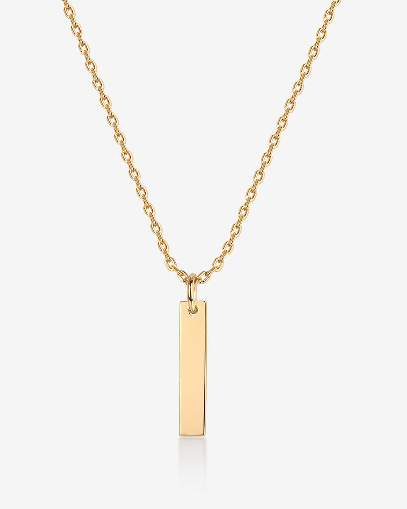 Bar Pendant #Variant_Yellow Gold / Single Necklace 