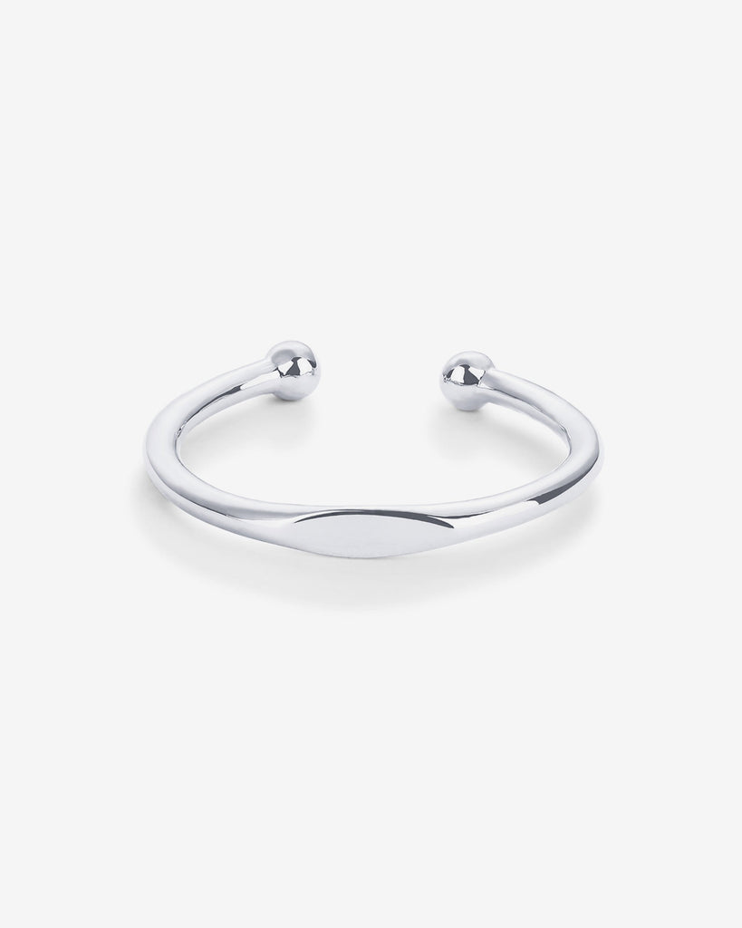 Mini Signet Ring #Variant_White Gold Ring 