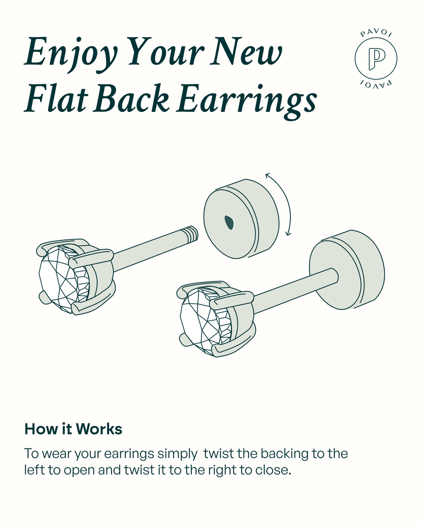 Two-Tone Gemstone Studs #Variant_Yellow Gold/July Flat Backs 