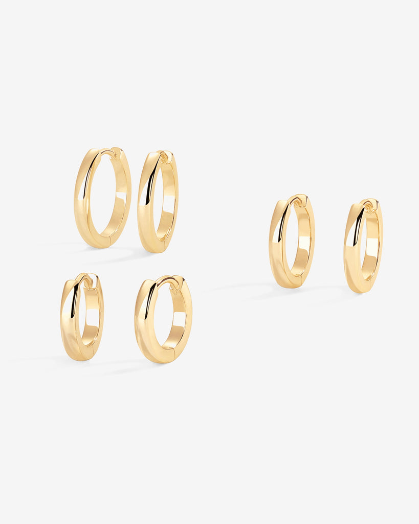 Huggie Hoop Pack #Variant_Yellow Gold  
