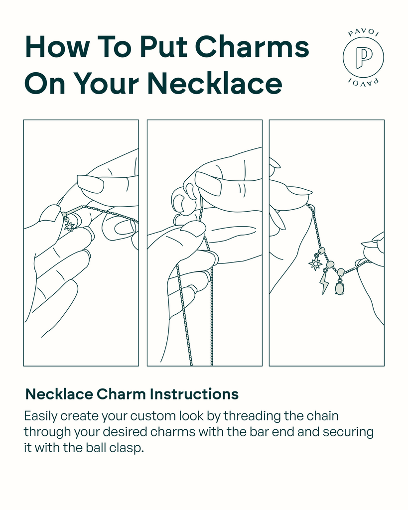 Brave Mood Charm Necklace #Variant_White Gold / Brave Mood Charm  