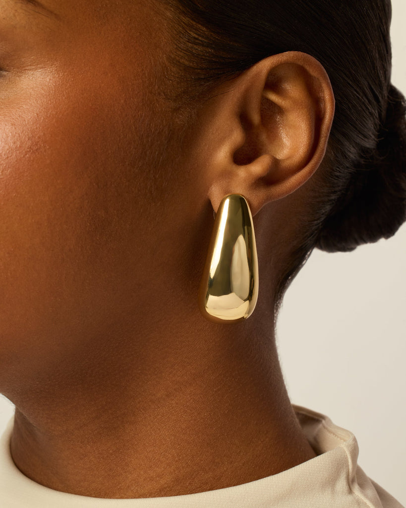 Teardrop Half Hoops #Variant_Yellow Gold  