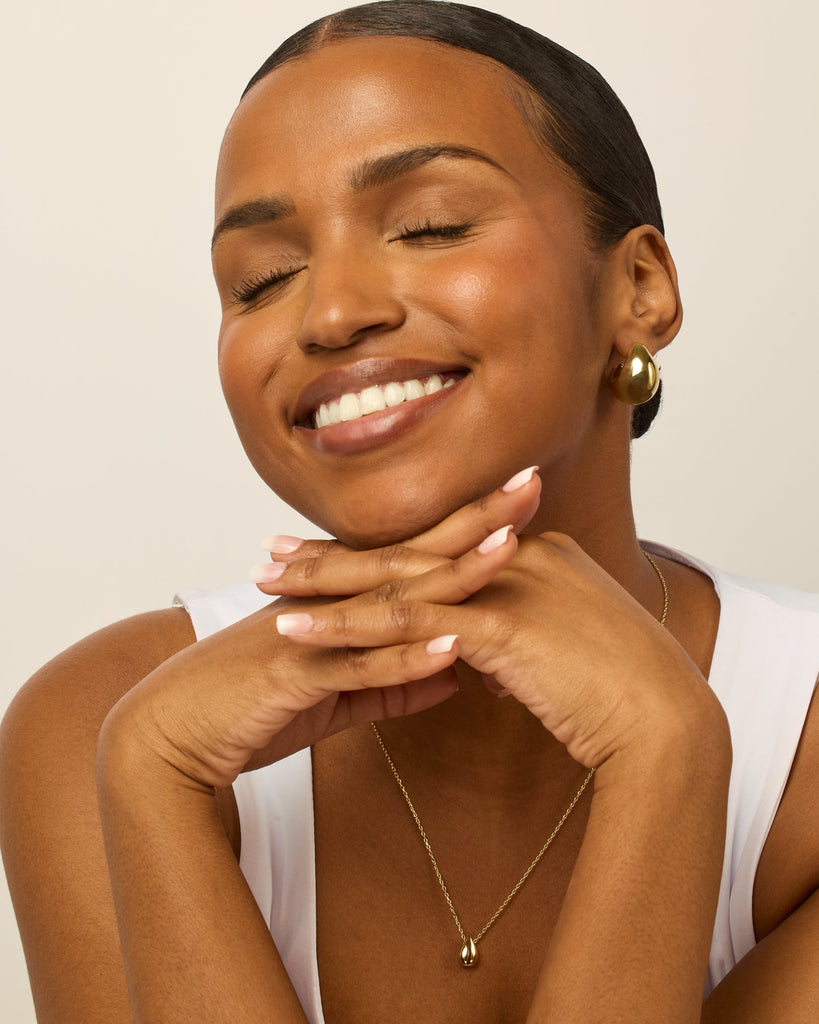 Chunky Dome Hoop Earrings #Variant_Yellow Gold   