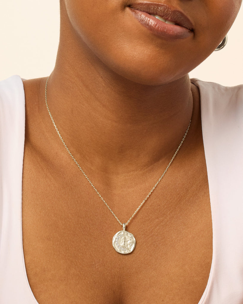 Engraved Bohemian Pendant #Variant_White Gold  