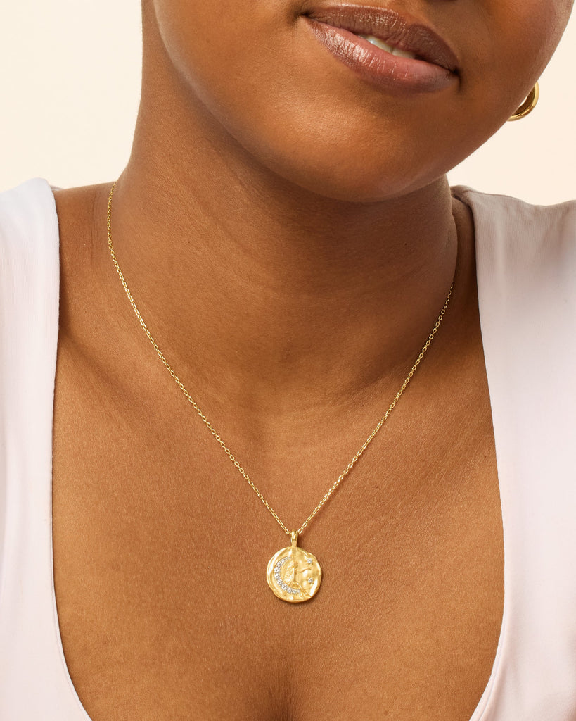 Engraved Bohemian Pendant #Variant_Yellow Gold  