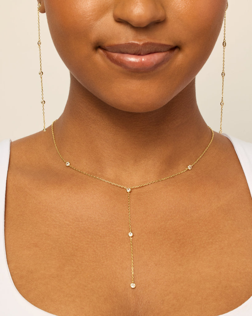 Lariat Station Necklace #Variant_Yellow Gold  
