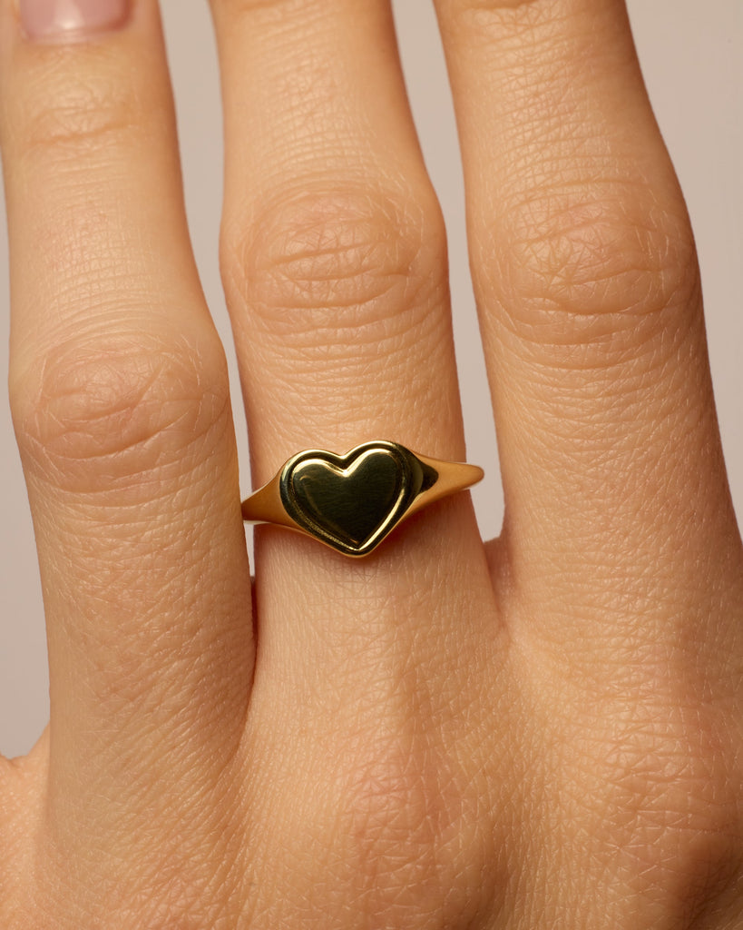 Chunky Heart Statement Ring #Variant_White Gold  