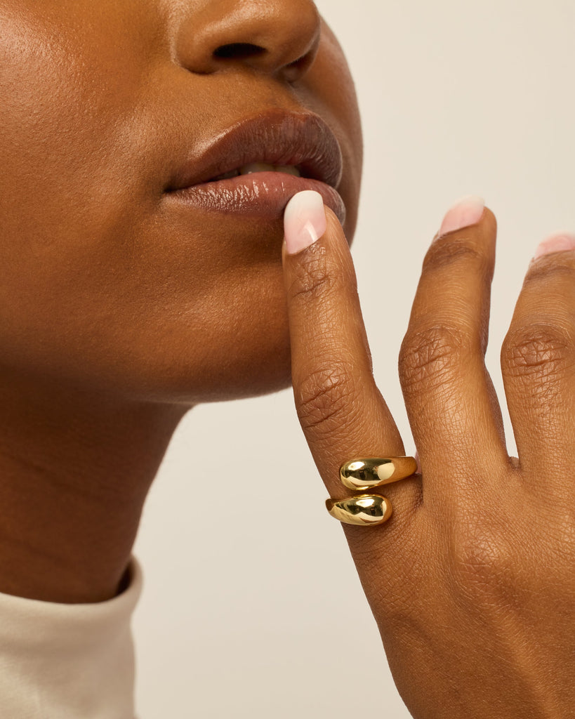 Chunky Twist Stackable Ring #Variant_Yellow Gold  