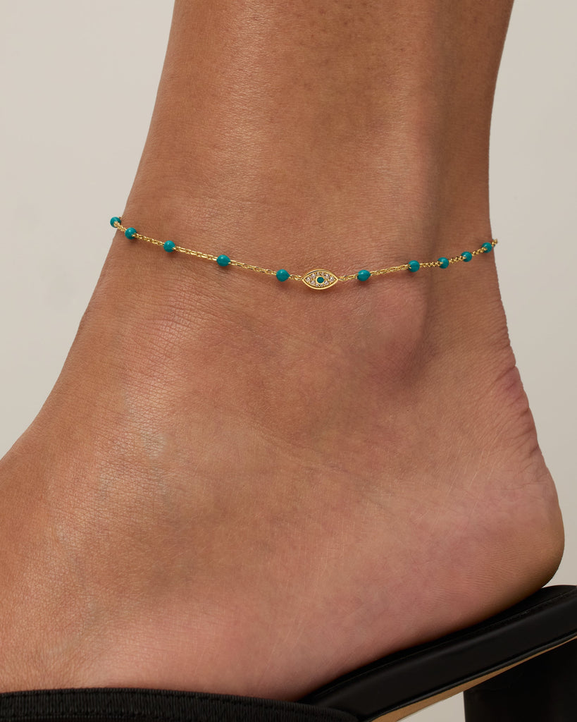 Evil Eye & Hamsa Anklet   