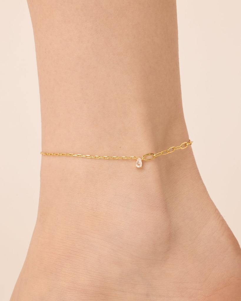 Mixed-Chain Charm Anklet   