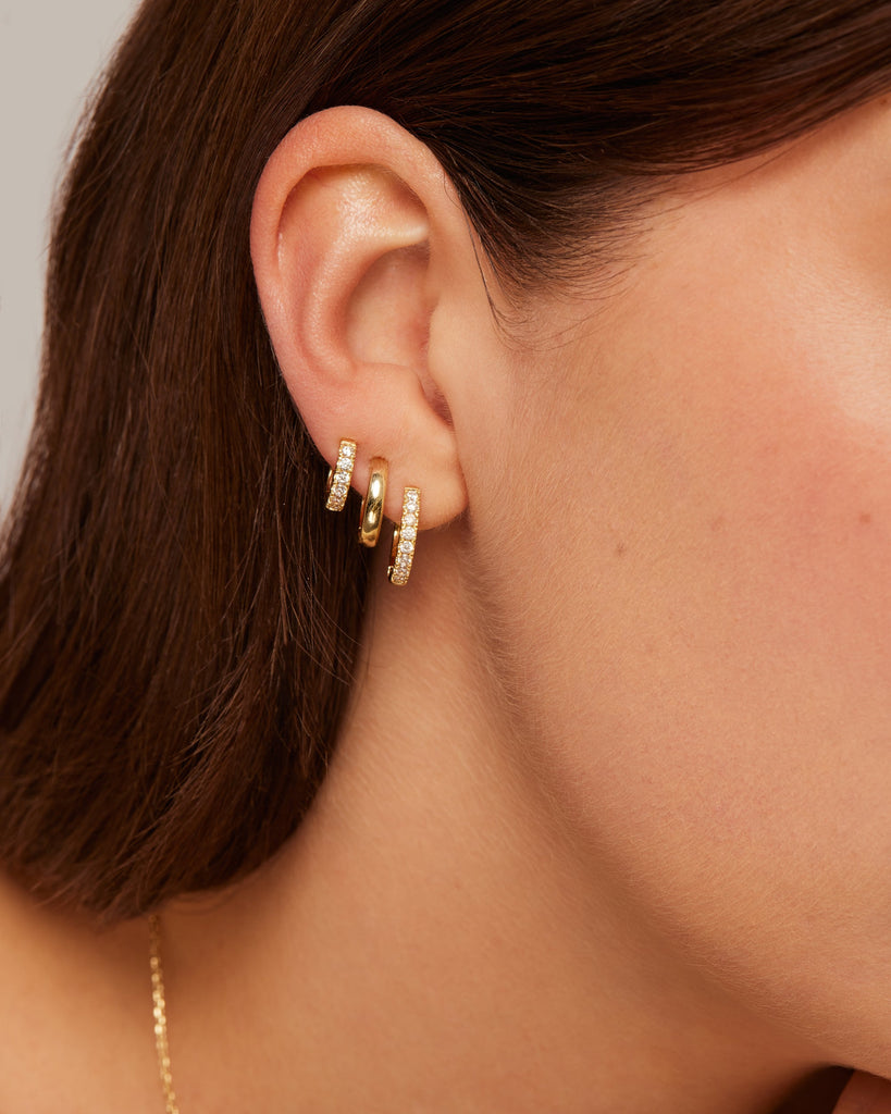 CZ Multi Hoop No Piercing Earring #Variant_White Gold  