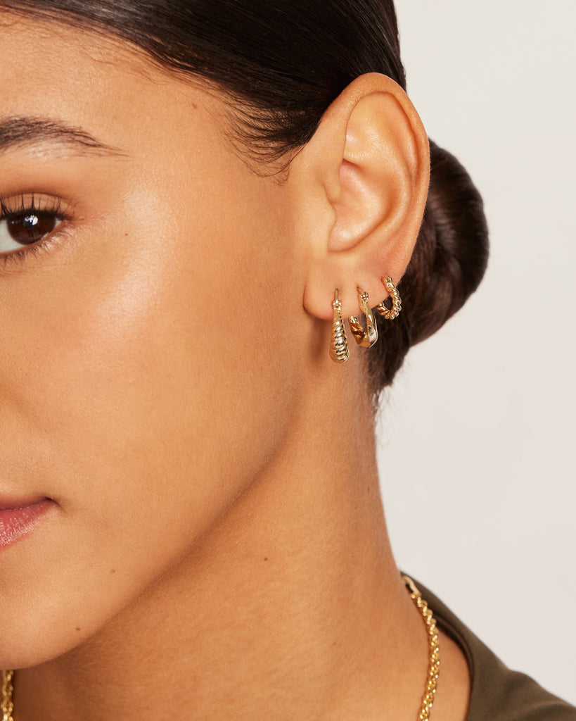 Twisted Earring Pack #Variant_White Gold  
