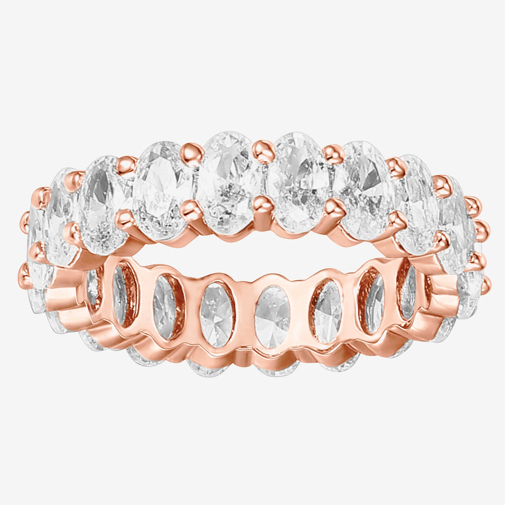 Oval Eternity Band 5,6,7,8,9, Rose Gold Ring 