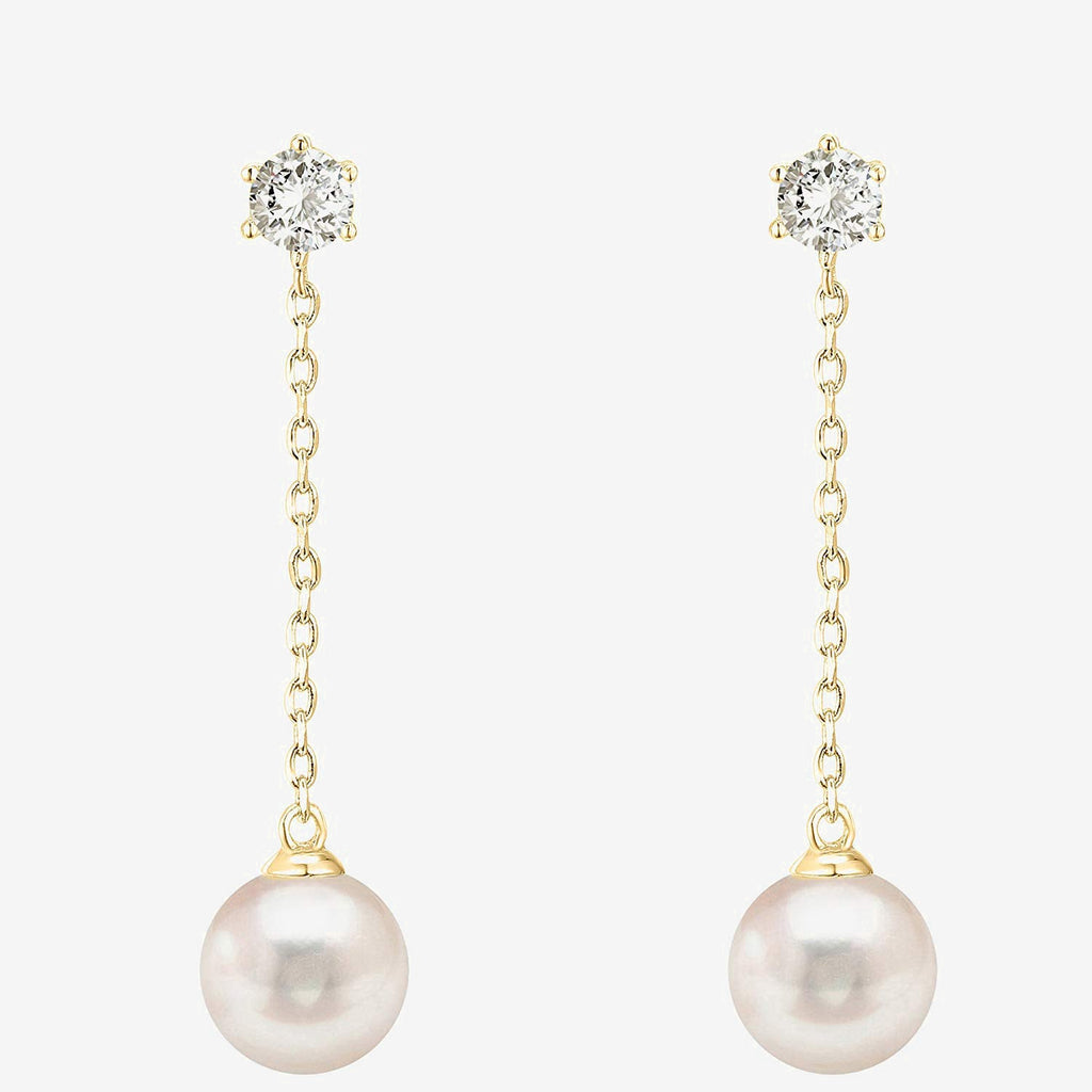Sola Pearl Studs Yellow Gold Earring 