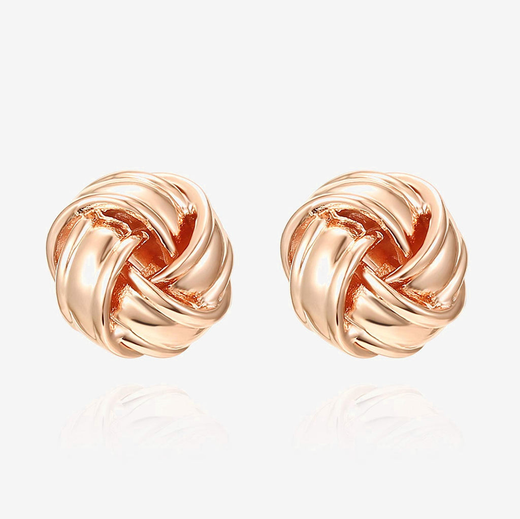 Love Knot Studs Rose Gold Earring 