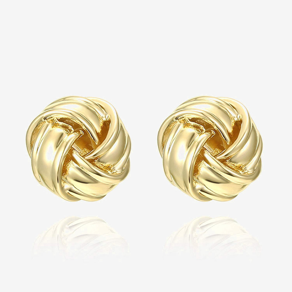 Love Knot Studs Yellow Gold Earring 