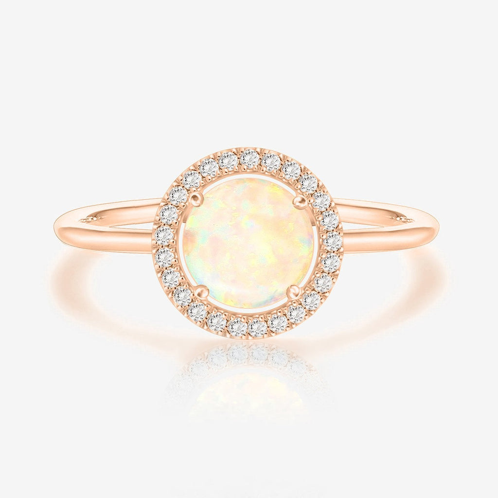 Swarovski Crystal Birthstone Ring October, Rose Gold Ring 
