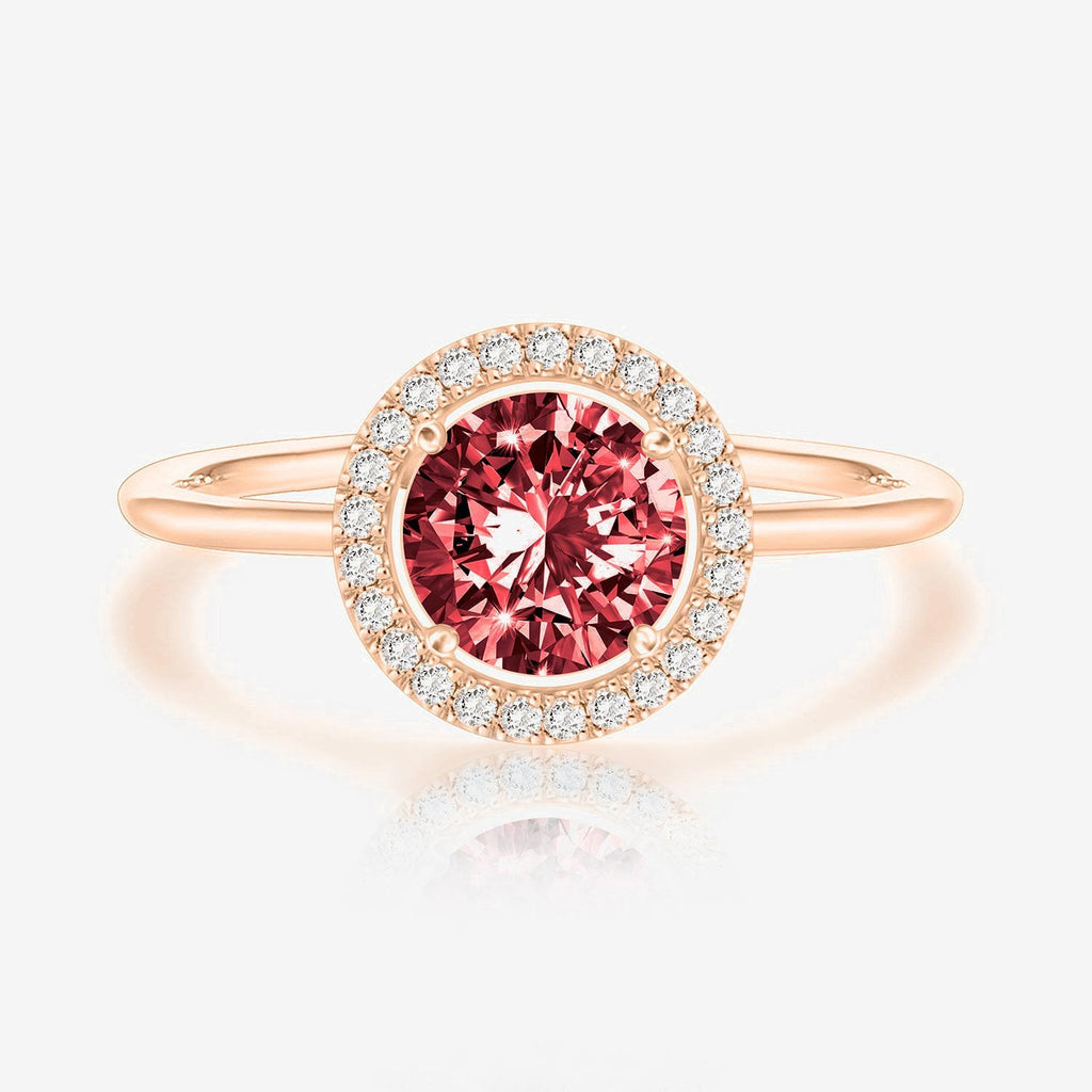 Swarovski Crystal Birthstone Ring January, Rose Gold Ring 