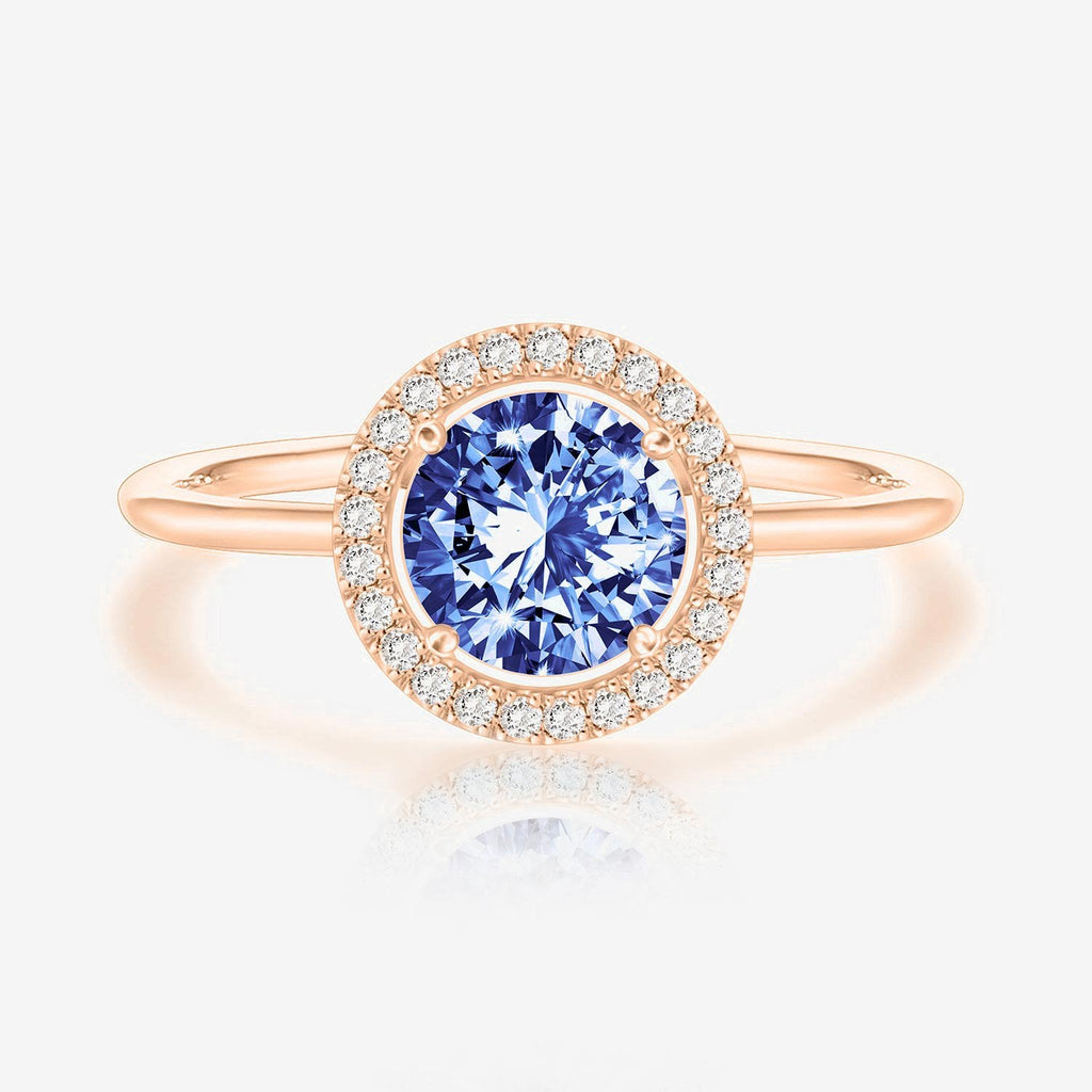 Swarovski Crystal Birthstone Ring September, Rose Gold Ring 