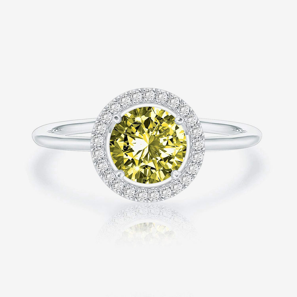 Swarovski Crystal Birthstone Ring August, White Gold Ring 
