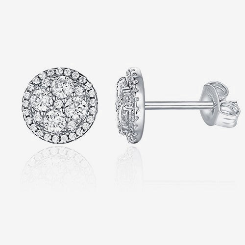 Genevieve Studs White Gold Earring 